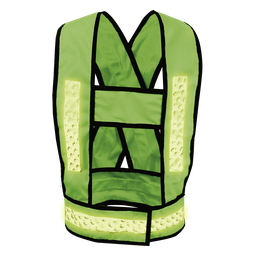 [ECO-1017VCRAV] CHALECO ECOFRIENDLY TIPO CARRILLERO VERDE HIVIS C/REF MICRO ESFERAS JYRSA.