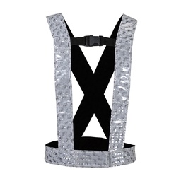 [SR-1087CR] CHALECO TIPO CARRILLERO DE REFLEJANTE GRIS DE 2" UNITALLA