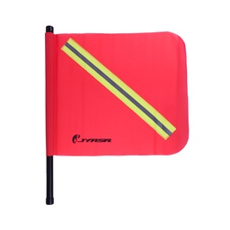 [ECO-1027CR] BANDERIN ECOFRIENDLY ANARANJADO DE PVC CON REFLEJANTE TEXTIL.