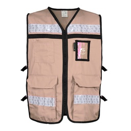 [ECO-2040BGCRCH] CHALECO BEIGE RESCATISTA LIGERO CLASE II TALLA CHICA