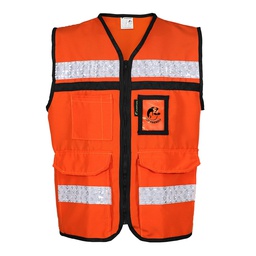 [ECO-2050ANCRGD] CHALECO ANARANJADO CERRADO  TIPO RESCATISTA LIGERO CLASE II TALLA GD