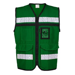 [ECO-2050VCRMD] CHALECO VERDE CERRADO  TIPO RESCATISTA LIGERO CLASE II TALLA MD
