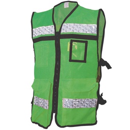 [ECO-2049VCRMD] CHALECO BRIGADISTA HIBRIDO ECOFRIENDLY TIPO JERSEY VERDE TALLA MD