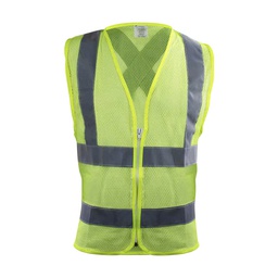 [ECO-1141AMCR] CHALECO AMARILLO HV, TEJIDO JESREY. CON REFLEJANTE, UNITALLA