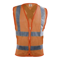 [ECO-1141ANCR] CHALECO ANARANJADO HV, TEJIDO JESREY. CON REFLEJANTE, UNITALLA