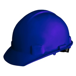 [ECO-2017AZK] CASCO MATRACA ECOFRIENDLY TIPO 1, CLASE E, SUSP. PLASTICA/TEXTIL 6 PUNTOS AZUL