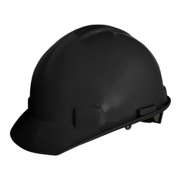 [ECO-2017NEK] CASCO MATRACA ECOFRIENDLY TIPO 1, CLASE E, SUSP. PLASTICA/TEXTIL 6 PUNTOS NEGRO