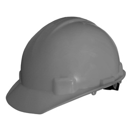 [ECO-2017GK] CASCO MATRACA ECOFRIENDLY TIPO 1, CLASE E, SUSP. PLASTICA/TEXTIL 6 PUNTOS GRIS