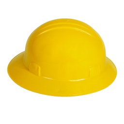 [ECO-2008AMK] CASCO TIPO ALA ANCHA DIELECTRICO ECOFRIENDLY AMARILLO SUSPENSION 6 PUNTOS PLASTICA, TIPO 1 CLAS E.