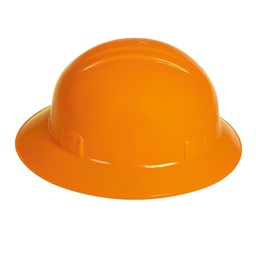 [ECO-2008ANK] CASCO TIPO ALA ANCHA DIELECTRICO ECOFRIENDLY ANARANJADO SUSPENSION 6 PUNTOS PLASTICA, TIPO 1 CLAS E.