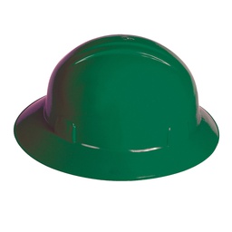 [ECO-2008VK] CASCO TIPO ALA ANCHA DIELECTRICO ECOFRIENDLY VERDE SUSPENSION 6 PUNTOS PLASTICA, TIPO 1 CLAS E.