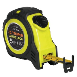 [10747] Flexometro Auto-Lock contra impactos 5 m cinta 19 mm, Truper