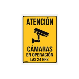 [103092] Letrero de señalizacion 'CAMARAS EN OPERACION', 25 x 34 cm