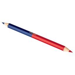 [101685] Blister con 2 lapices 18 cm bicolor gruesos para carpintero