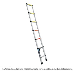[101904] Escalera telescopica,13 peldaños, tipo II, capacidad 102kg