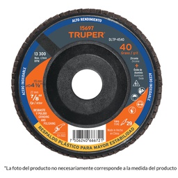 [15705] Disco 4-1/2' laminado resp. plastico grano 120 centro 7/8'