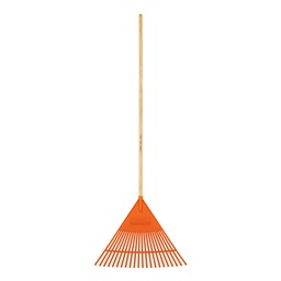 [19785] Escoba plastica para jardin, flexible, 22 dientes, mango 48'