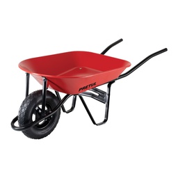 [20628] Carretilla 4.5 ft3 roja Neumatica, bastidor tubular,Pretul