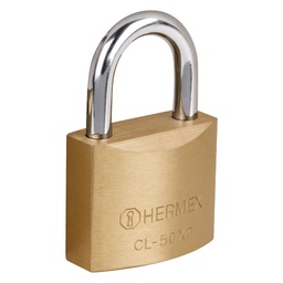 [23511] Candado de laton 50 mm llave tetra en blister, Hermex Basic