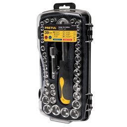 [23969] Juego de 39 herramientas 1/4' y 3/8' para mecanico, Pretul
