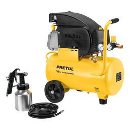 [24357] Kit Compresor de aire 20L 2½HP, manguera y pistola, Pretul