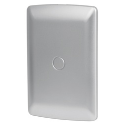 [46396] Placa de ABS ciega, linea italiana, color plata, Volteck