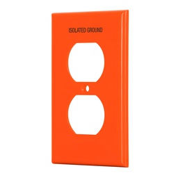 [46409] Placa para contacto duplex tierra aislada, linea estandar