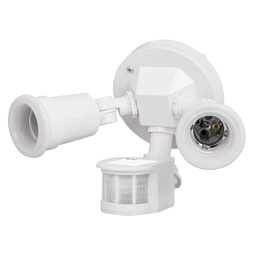 [46480] Arbotante blanco c/sensor movimiento, lamparas no incluidas