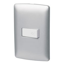 [46484] Placa armada con timbre, plata, linea Italiana, Volteck