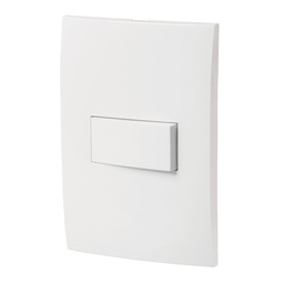 [46492] Placa armada con interruptor sencillo, linea Oslo, blanco