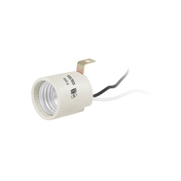 [46529] Portalampara de porcelana, soporte tipo escuadra, Volteck