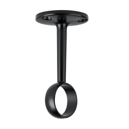 [46583] Soporte negro para tubo redondo de closet, Hermex