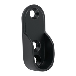 [46585] Brida negra para tubo ovalado de closet, Hermex