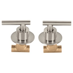 [46781] Juego llaves empotrar soldables, palanca satin, Tubig