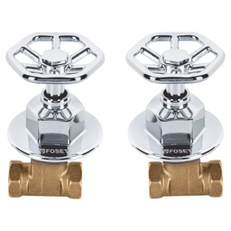 [46783] Juego llaves empotrar roscables, volante cromo, Tubig