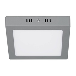 [47447] Luminario LED tipo plafon 12 W, cuadrado, luz de dia, gris