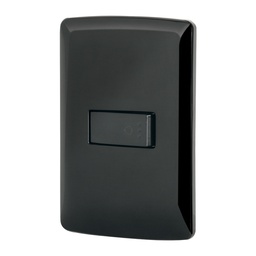 [47601] Placa armada con timbre, negro, linea Italiana, Volteck