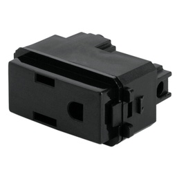 [47605] Contacto sencillo, 2 polos + tierra, linea Italiana, negro