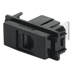 [47611] Toma de telefono, linea Italiana, color negro, Volteck