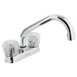 [47685] Mezcladora 4' para lavabo, tubular, manerales de acrilico