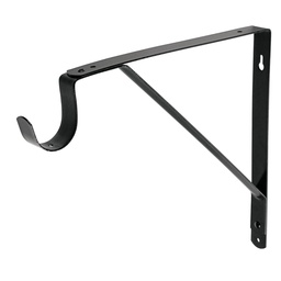 [47707] Mensula reforzada negra 11 x 12' con gancho, Fiero