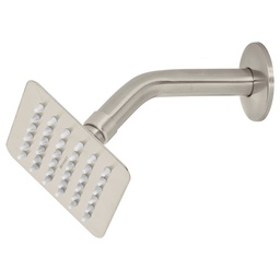 [47740] Regadera cuadrada 4', acero inox, con brazo, satin, Tubig