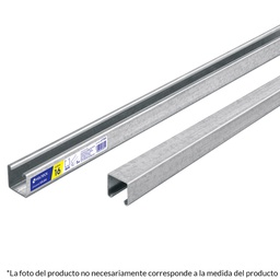 [47763] Perfil unicanal solido de 3 m, 4 x 2 cm, calibre 14, Volteck
