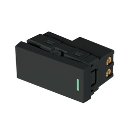 [47873] Interruptor sencillo negro de 1 modulo, linea Lisboa