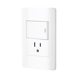 [47966] Placa armada blanca interruptor y contacto 1.5 mod, Lisboa