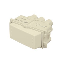[48083] Interruptor de 3 vias, linea Italiana, color marfil, Volteck