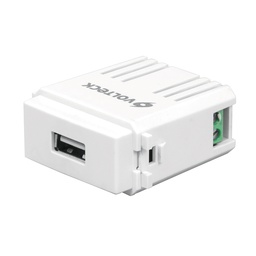 [48109] Modulo puerto USB, linea Italiana, color blanco, Volteck