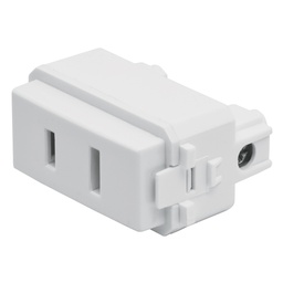 [48135] Contacto sencillo, 2polos, sin tierra, linea Italiana,blanco