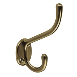 [48355] Gancho doble largo y corto tipo perchero, laton antiguo