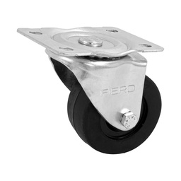 [48610] Rodaja hule 3', placa giratoria con buje, carga 90 kg, Fiero